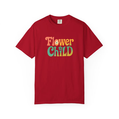 Flower Child Retro Colorful Tee – Groovy 70s Comfort Colors Shirt