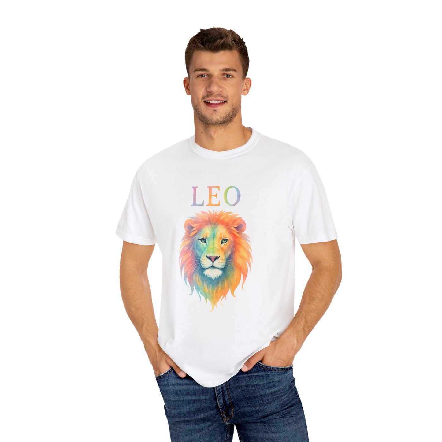 LEO Tee – Colorful Lion Zodiac Shirt