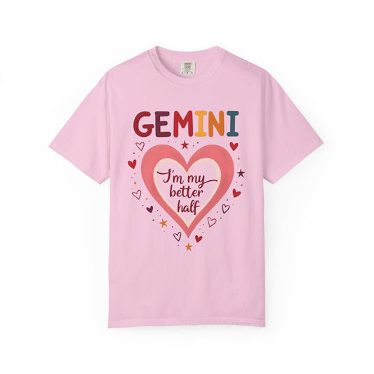GEMINI I’m My Better Half Tee – Colorful Retro Zodiac Shirt