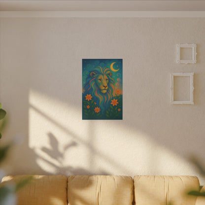 Starlit Lion – Regal Radiance Wall Art (Leo Inspired)