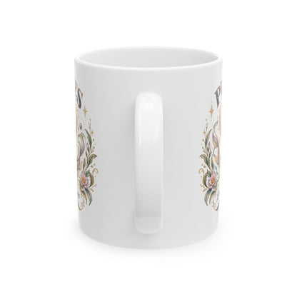 Mystical Pisces Fish And Crescent Moon Coffee Mug