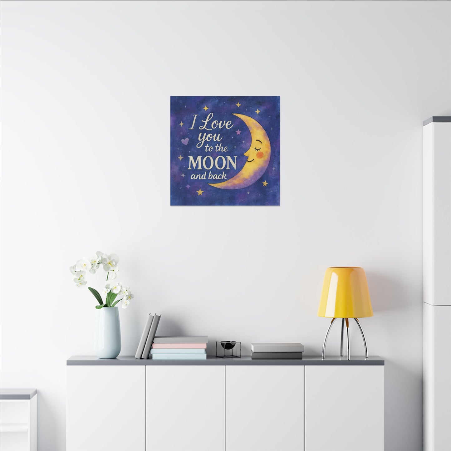 I Love You to the Moon and Back - Celestial Night Sky | Canvas Wall Art