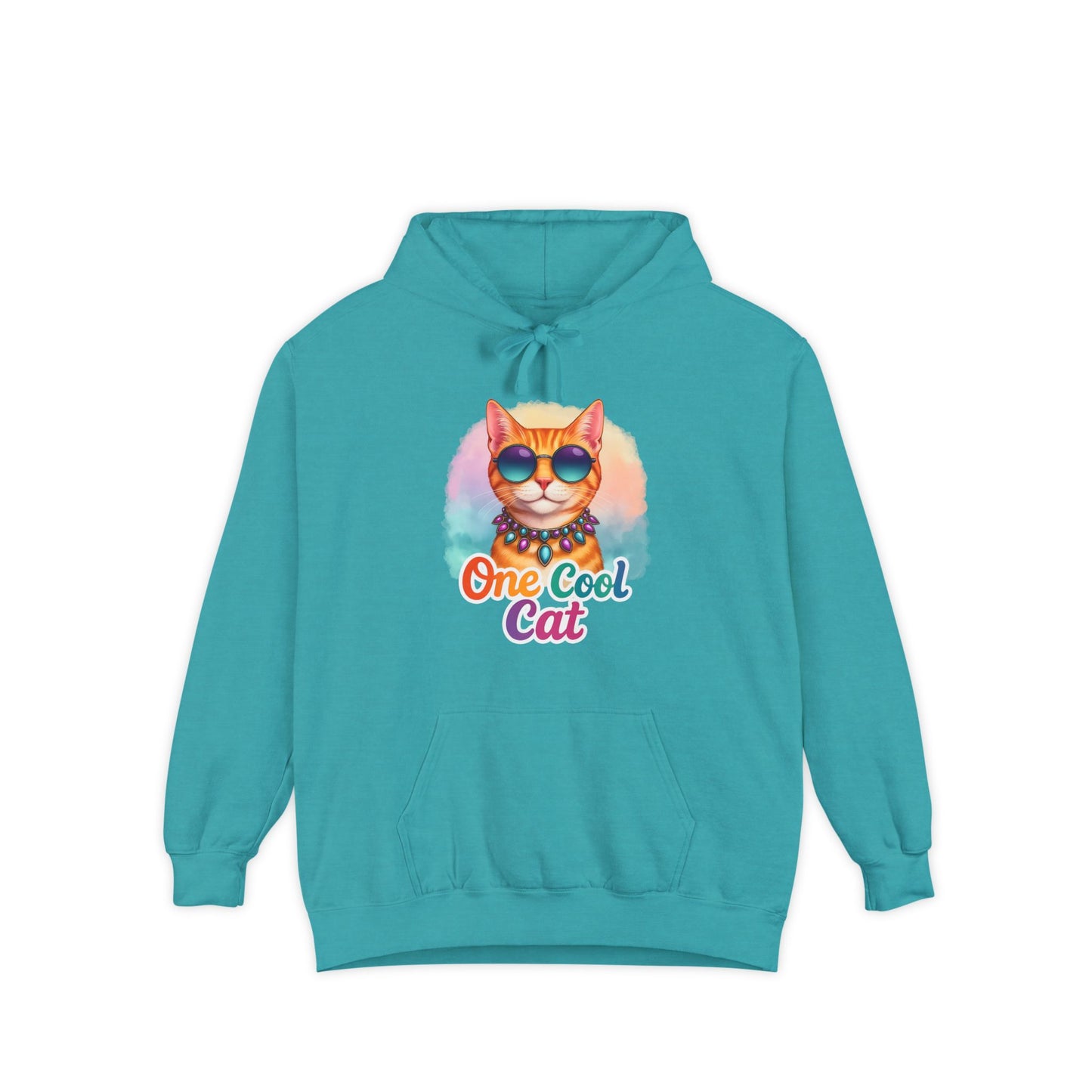 One Cool Cat Unisex Hoodie – Colorful Vibrant Comfort Colors Midweight Hoodie