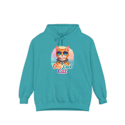 One Cool Cat Unisex Hoodie – Colorful Vibrant Comfort Colors Midweight Hoodie