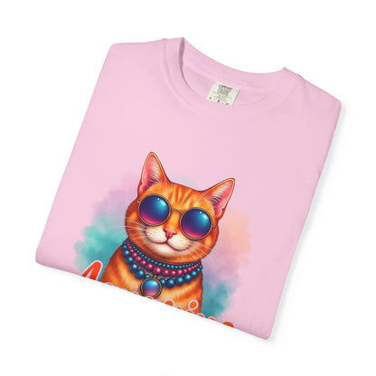 Aquarius One Cool Cat – Funky Retro Zodiac Tee - Enchanted Sky