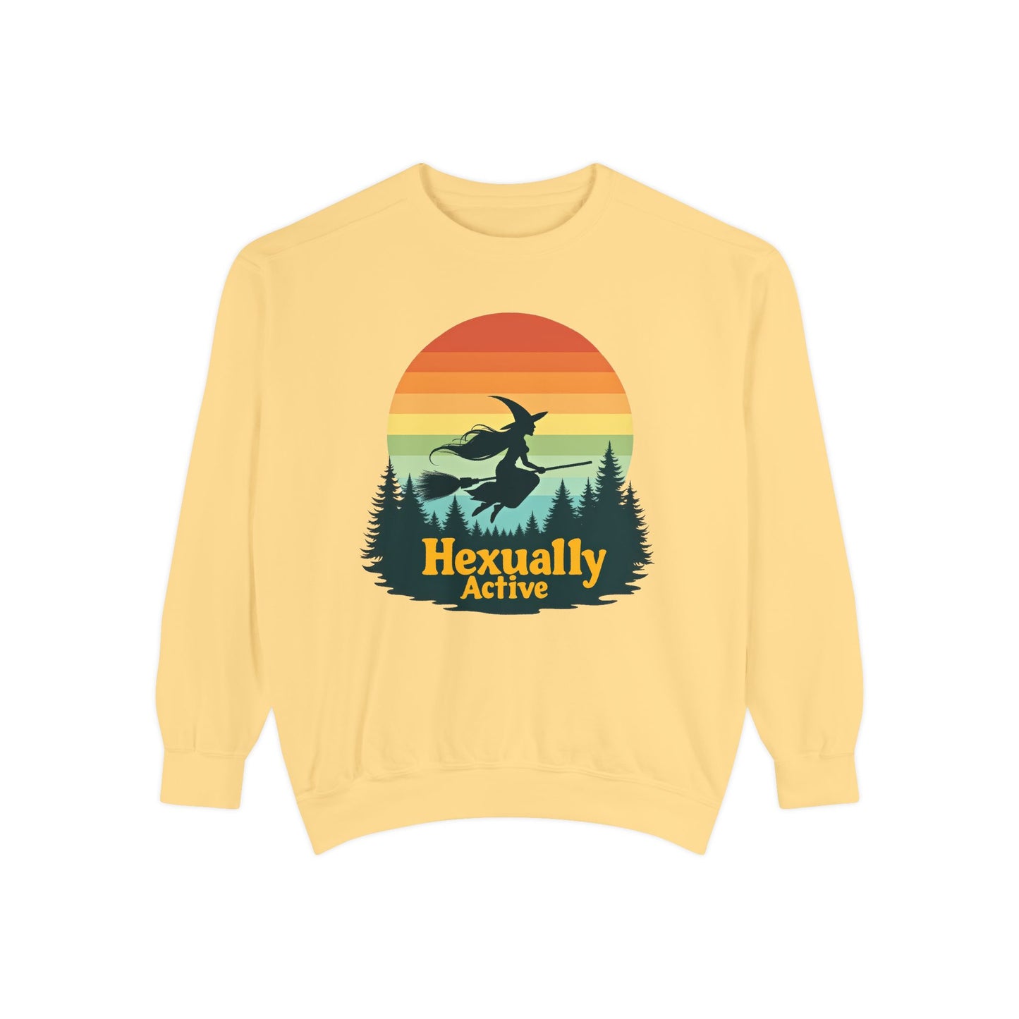 Hexually Active Unisex Crewneck – Sassy Retro Comfort Colors Midweight Sweatshirt