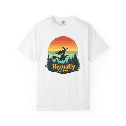 Hexually Active Tee – Sassy Witch Retro Comfort Colors 1717 Shirt