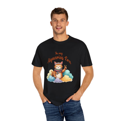 In My Aquarius Era Tee – Colorful Funny Zodiac Cat Shirt