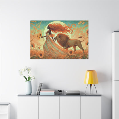 Leo Radiance – Regal Majesty Zodiac Canvas Wall Art