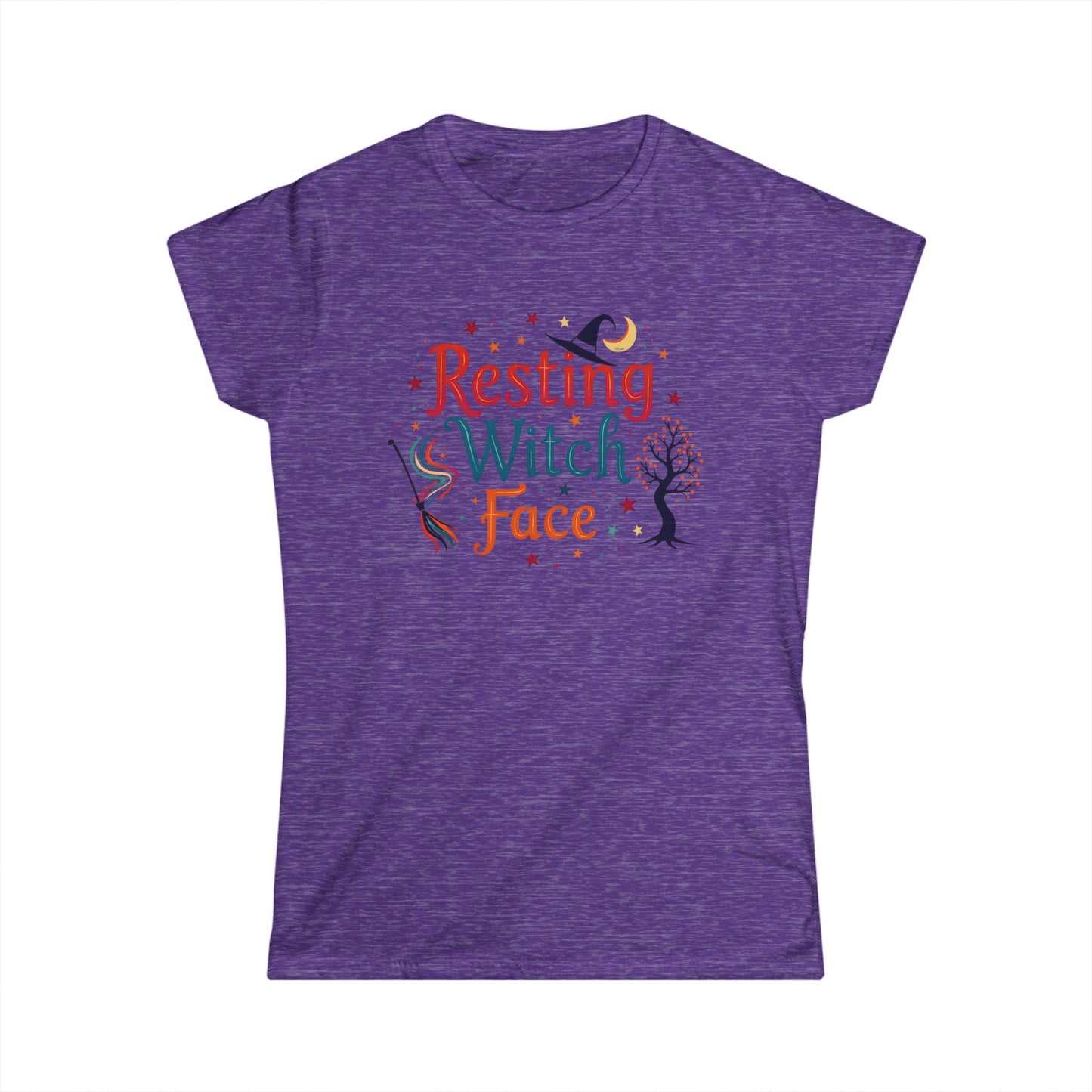 Resting Witch Face T-Shirt — Funny Halloween Witch Tee for Women