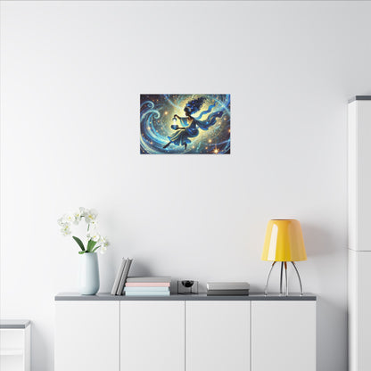 The Light Bearer – Mystical Celestial Wall Art on Eco-Friendly Canvas