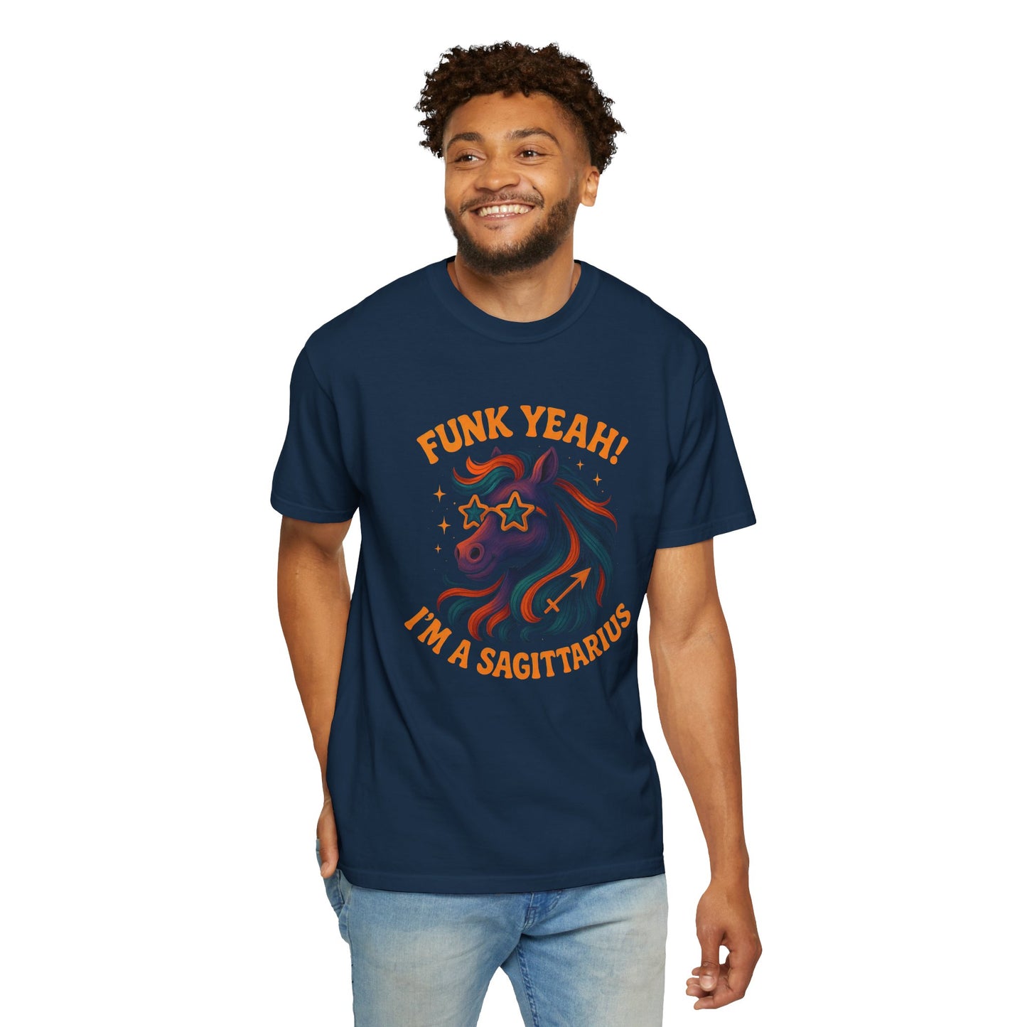 Funk Yeah! I’m a Sagittarius – Retro Colorful Tee Zodiac Shirt