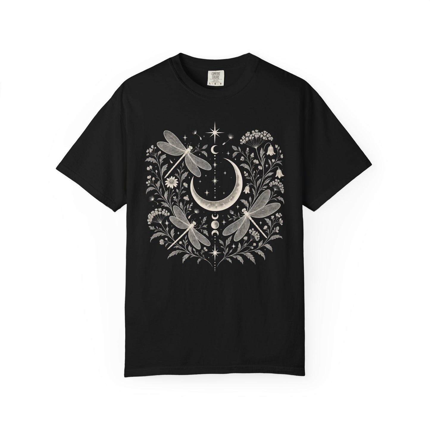 Moon and Dragonflies Boho Unisex Shirt