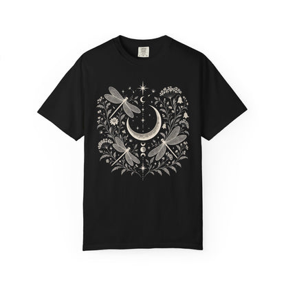 Moon and Dragonflies Boho Unisex Shirt