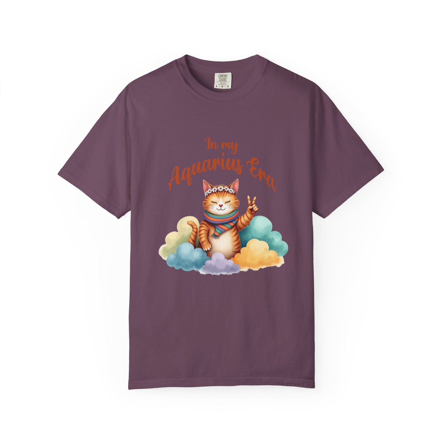 In My Aquarius Era Tee – Colorful Funny Zodiac Cat Shirt