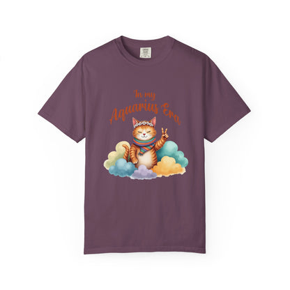 In My Aquarius Era Tee – Colorful Funny Zodiac Cat Shirt