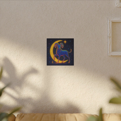 Electric Aries – Radiant Ram of the  Moon (Wall Art)