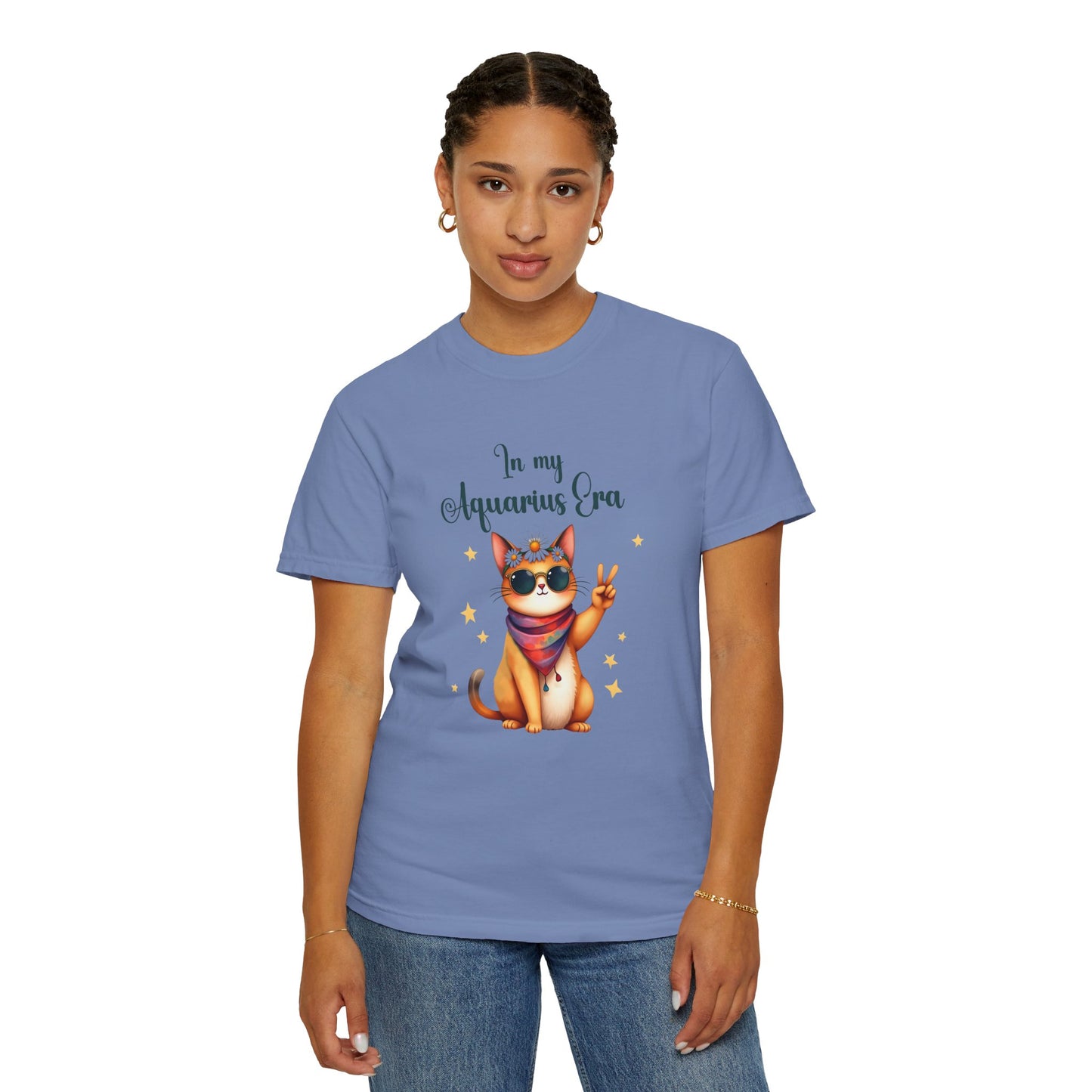 In My Aquarius Era Tee – Funny Zodiac Cat Shirt