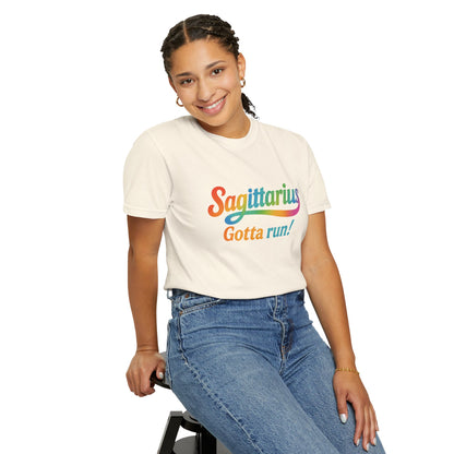 Sagittarius Gotta Run – Colorful Tee Zodiac Shirt