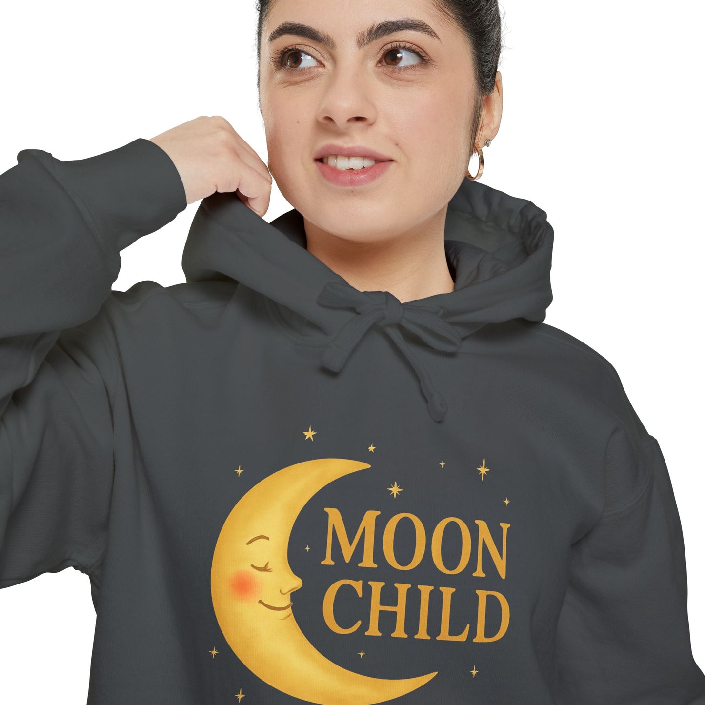 Moon Child Unisex Hoodie – Vibrant Celestial Comfort Colors Midweight Hoodie