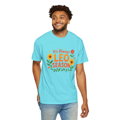 It’s Always Leo Season – Colorful Sunflower Aesthetic Tee
