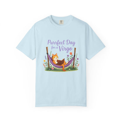 Purrfect Day for a Virgo Tee – Colorful Zodiac Cat Shirt
