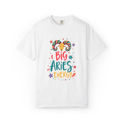 Big Aries Energy Tee – Colorful Fun Zodiac Shirt