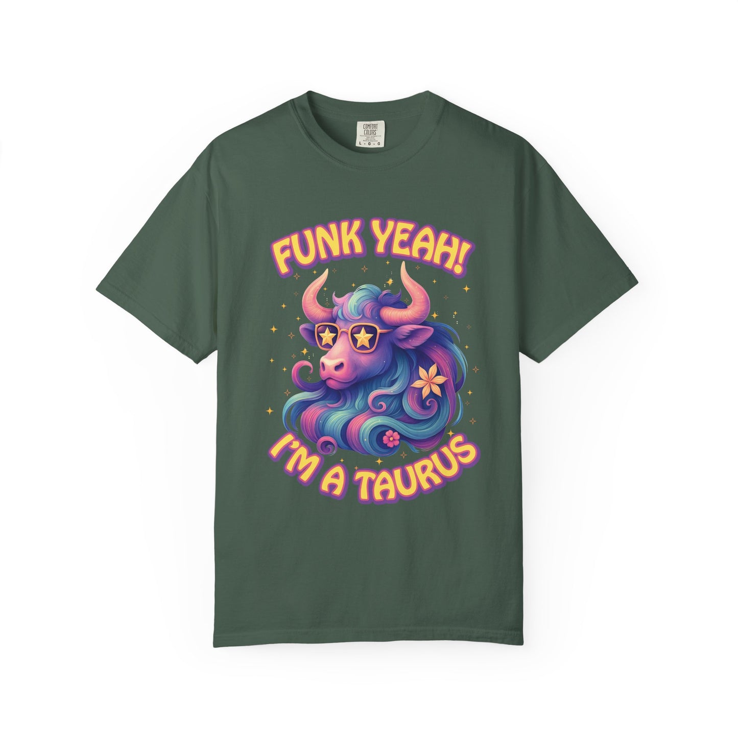 Funk Yeah I’m a Taurus Groovy Tee – Multicolor Retro Zodiac Shirt