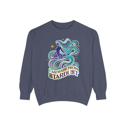 I Am Made From Stardust Unisex Crewneck – Empowering Celestial Comfort Colors Midweight Sweatshirt