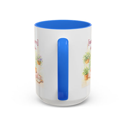 Personalized Name Cat Mug - Custom "Happy Place" Ceramic Mug for Cat Lovers