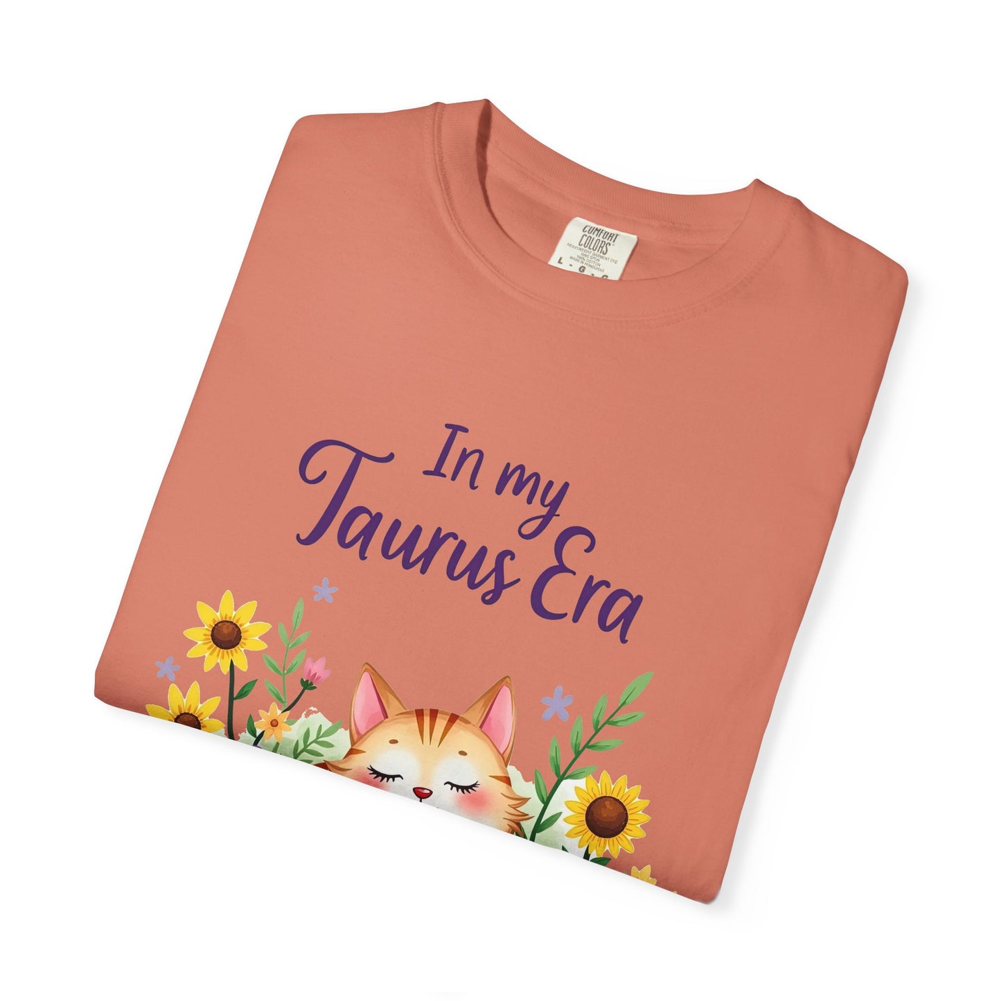 In My Taurus Era Tee – Colorful Zodiac Cat Shirt