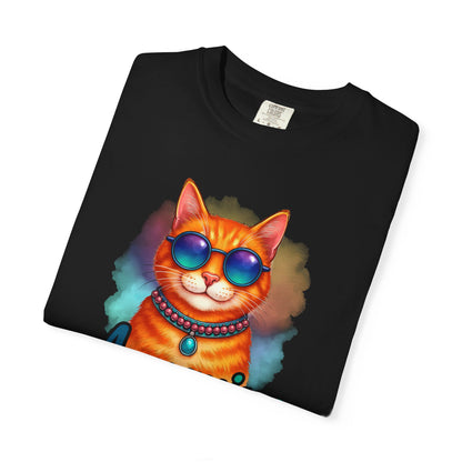 Aquarius One Cool Cat – Zodiac Kitty Vibes Tee