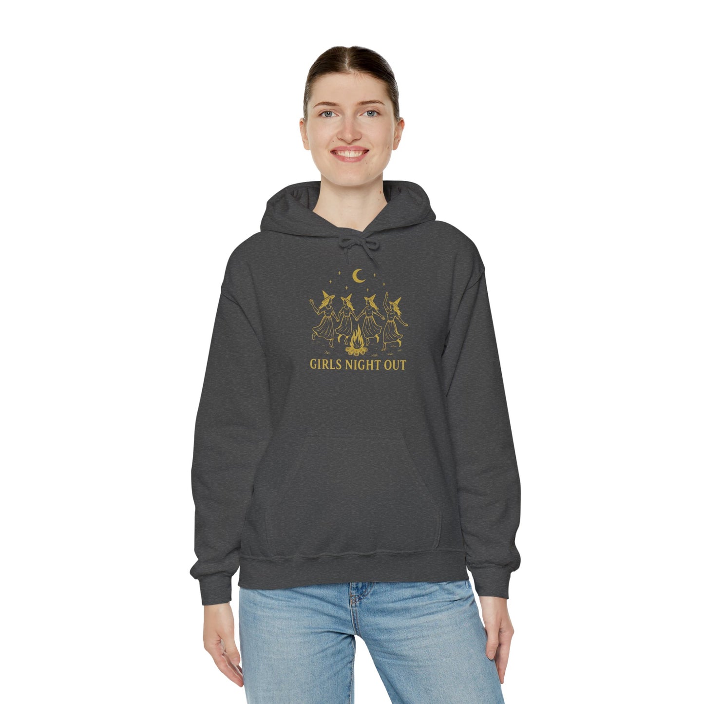 Girls Night Out – Dancing Witches Bonfire Sweatshirt | Unisex Hoodie