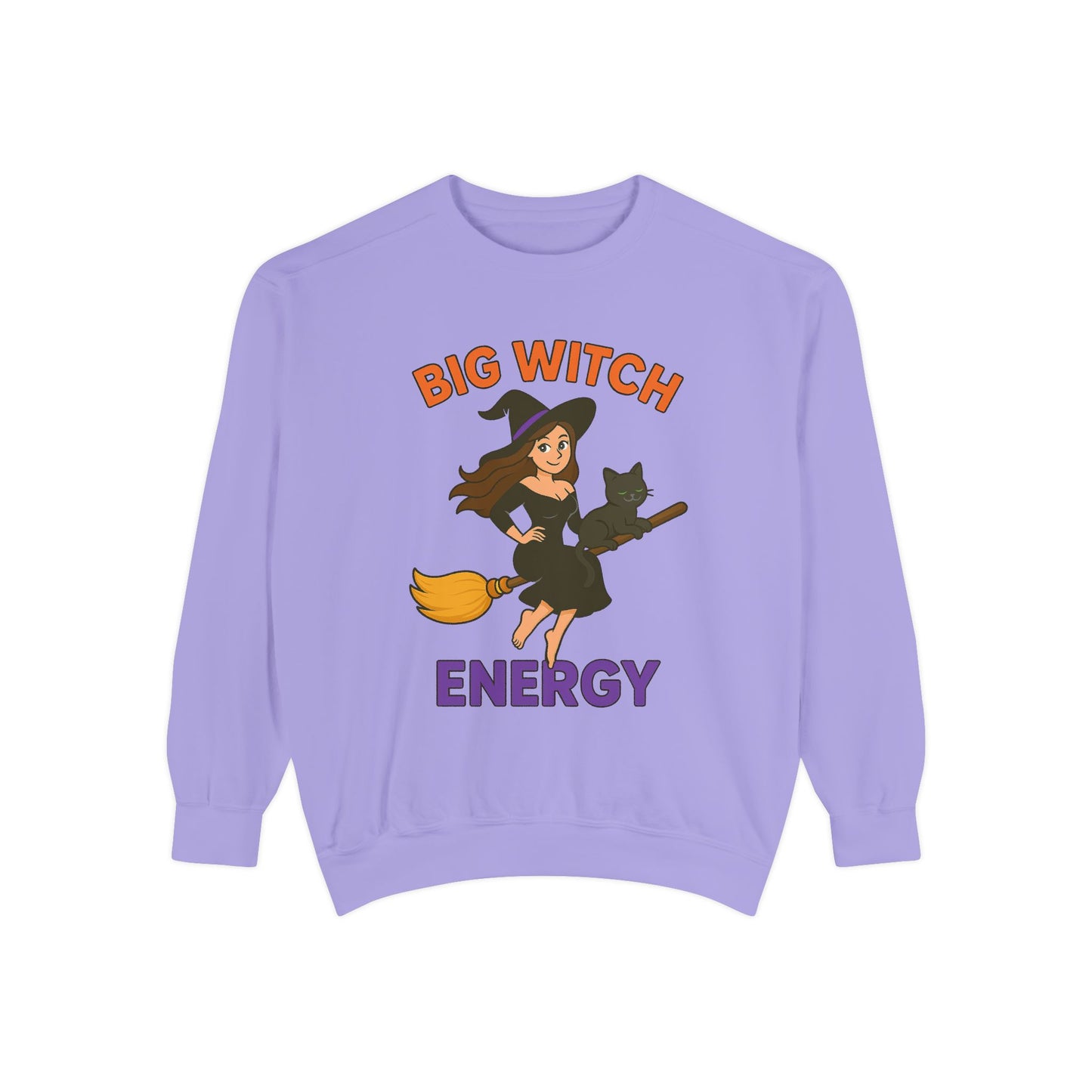 Big Witch Energy Sweatshirt – Funny Witch Cat Broom Pullover