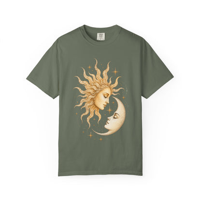 Boho Celestial Moon and Sun Unisex T-Shirt