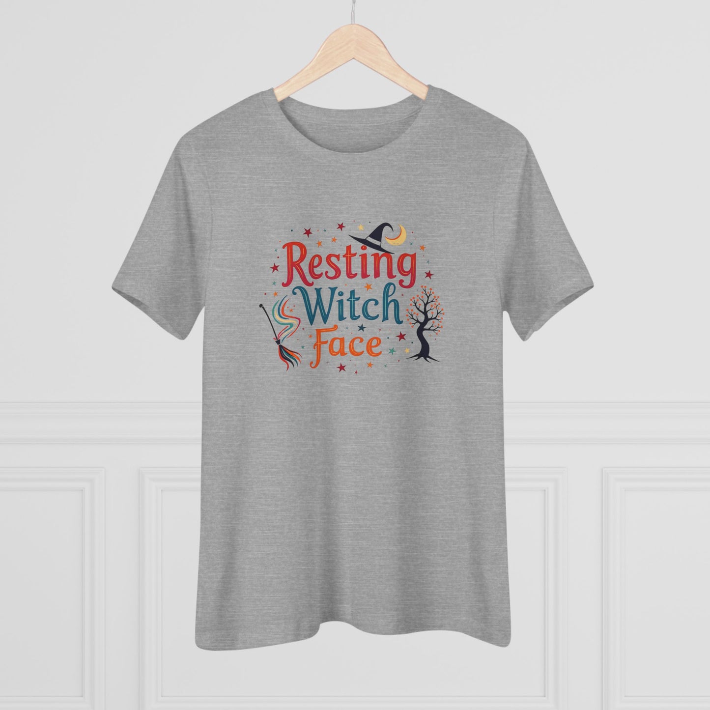 Resting Witch Face Women’s Relaxed Tee – Funny Magical Colorful Shirt