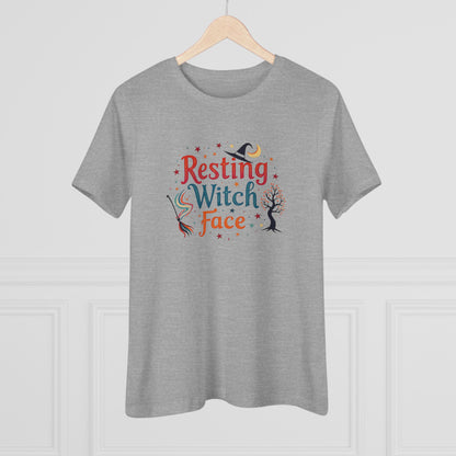 Resting Witch Face Women’s Relaxed Tee – Funny Magical Colorful Shirt