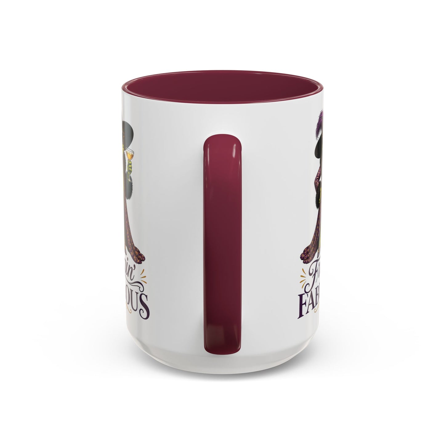 Friggin' Fabulous Frog Mug | Funny Frog Coffee Mug | Glam Fashion Frog Gift for Women | Colored Mug