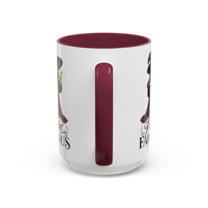 Friggin' Fabulous Frog Mug | Funny Frog Coffee Mug | Glam Fashion Frog Gift for Women | Colored Mug