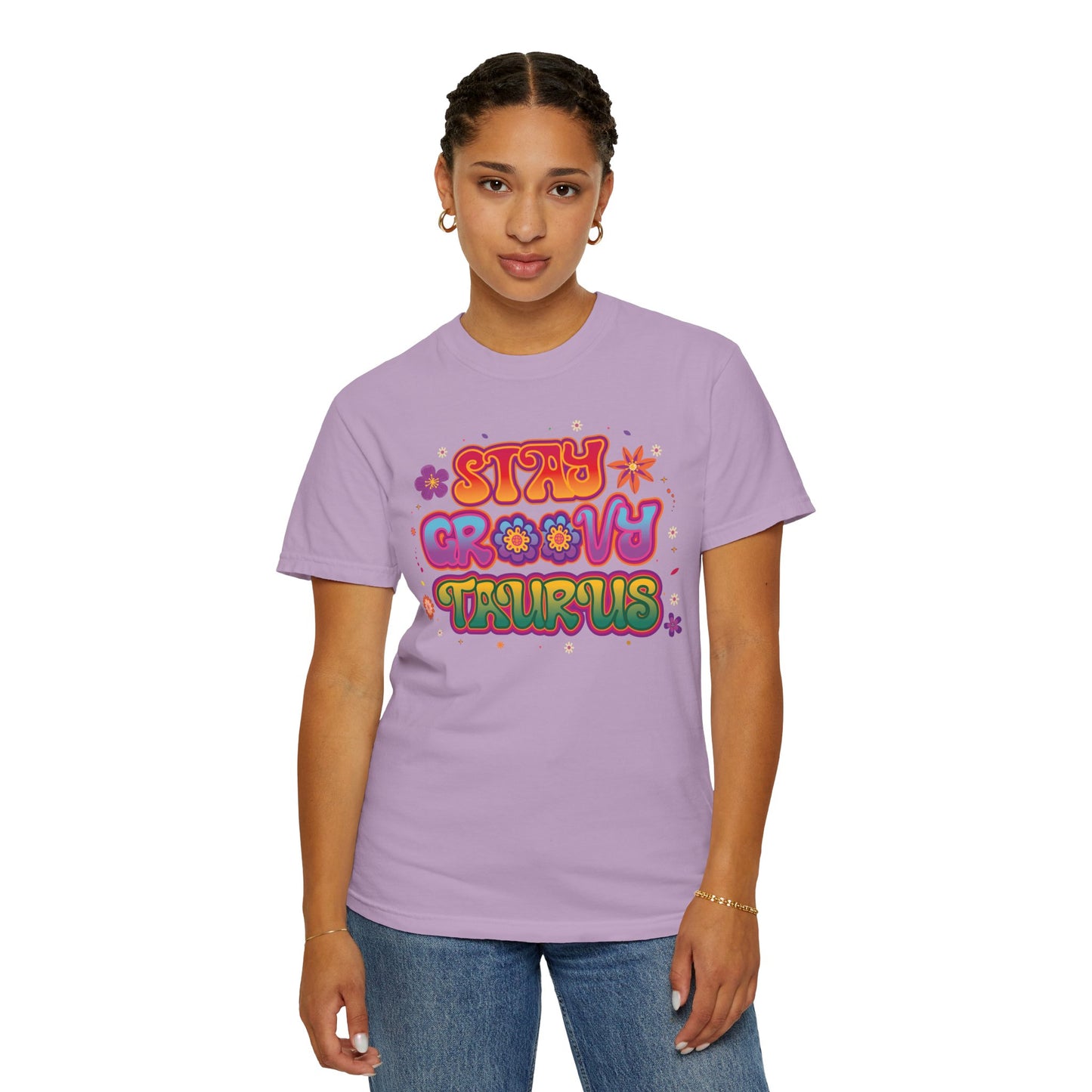 Stay Groovy Taurus  -  Vintage Retro Groovy Astrology Tee