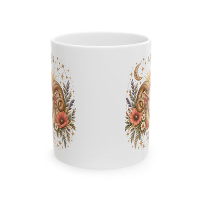 Aries Zodiac Mug 11oz and 15 oz | Astrology Celestial Coffee Cup