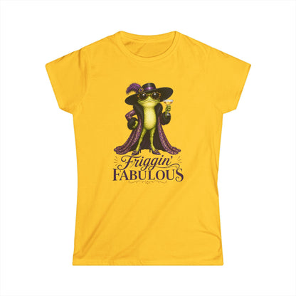 Friggin’ Fabulous Frog Shirt - Funny Fashion Frog Affirmation Tee for Women - Glam Frog Graphic Shirt