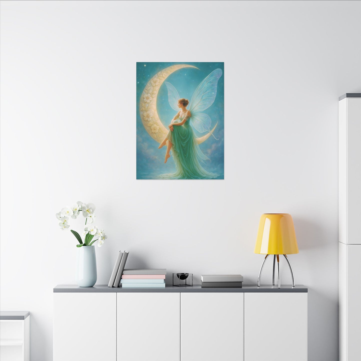 Moonlit Reverie – Art Nouveau Inspired Fairy Wall Art