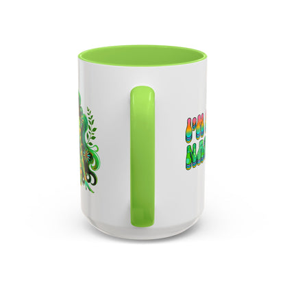 I’m Super Natural – Groovy Earth Goddess Two-Sided Mug (Yellow or Green, 11oz & 15oz)