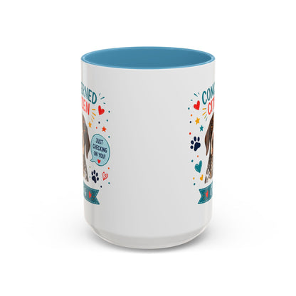 Personalized Dog Mug "Concerned Citizen" | Custom Pet Color Accent Mug with Dog Photo & Name | Funny Dog Lover Gift