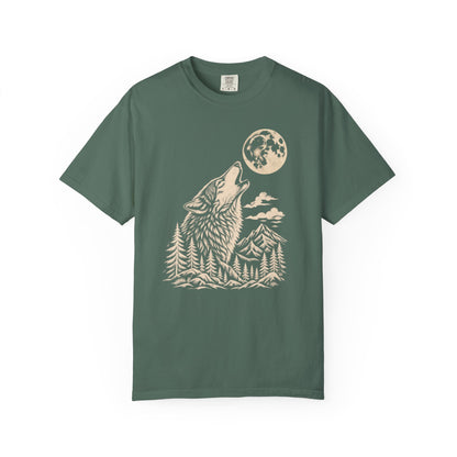 Wolf Howl T-Shirt — Moonlit Wilderness Witchy Graphic Tee