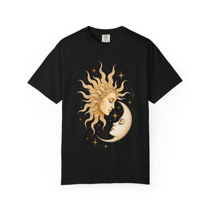 Boho Celestial Moon and Sun Unisex T-Shirt