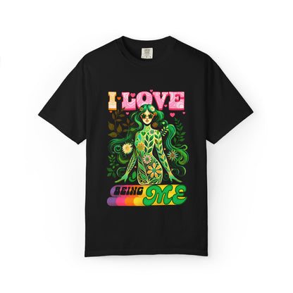 I Love Being Me Tee – Self-Love Groovy Nature Shirt