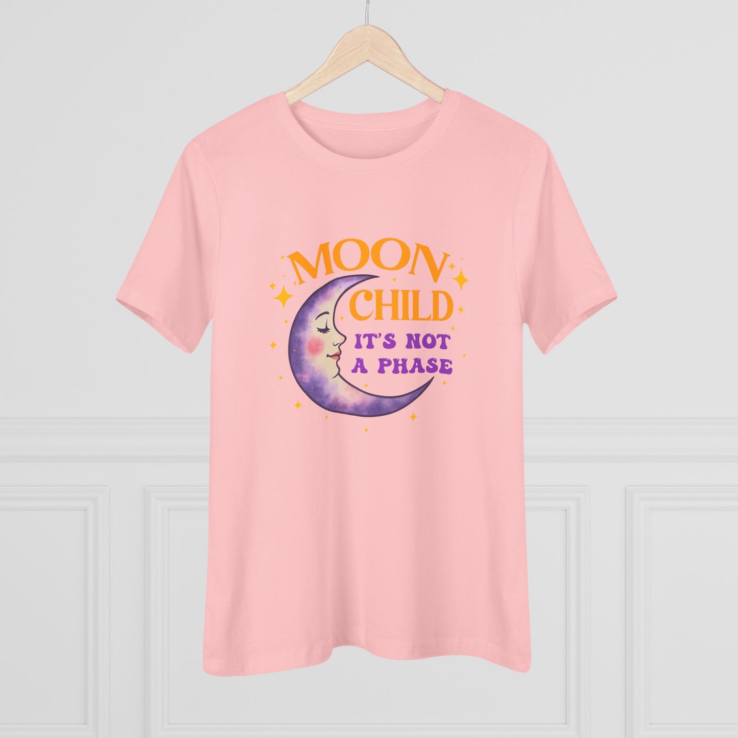 Moon Child It's Not A Phase Women’s Relaxed Tee – Empowering Celestial Colorful Shirt