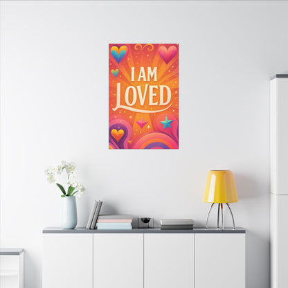 I AM LOVED – Colorful Affirmation Wall Art